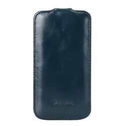 Melkco Jacka Type Lederen Case voor Samsung Galaxy S4 Mini GTI9190/S4 Mini Duos GTI9192/S4 Mini LTE GTI9195 - Vintage Blauw