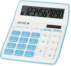 Genie 840 B 10-siffrig bordsräknare (dubbel effekt (sol och batteri); kompakt design) blå