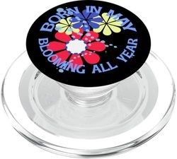 Nacido en mayo - Floreciendo todo el año PopSockets PopGrip para MagSafe