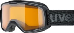 uvex elemnt LGL, gafas de esquí unisex, con mejora del contraste, campo visual ampliado antivaho, black/lasergold lite-clear, one size