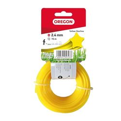 Fil de coupe étoilé Oregon jaune pour débroussailleuses et coupes-bordures, cinq bords pour une finition propre, nylon de qualité professionnelle, pour toutes débroussailleuses, 2.4mm-15m (‎69-452-Y)