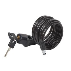 Master lock 8126EURDPRO Cadeado de bicicleta, chave, exterior para bicicleta, skate, passeante, corta-relvas e outros equipamentos, azul escuro, cabo de 1,8 m