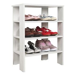 RICOO skohylla WM039-EP 70 x 55 x 32 cm trähylla ek Picard Stand sko skåp bokhylla organisatör bokhylla vardagsrum