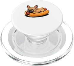 French Bulldog Hotdog Bun Frenchie Bulldogs PopSockets PopGrip para MagSafe