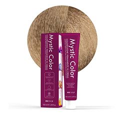 Mystic Color - Permanent Cream Coloring with Argan Oil and Calendula - Long Lasting Hair Color - Superlight Blonde Color 9-100ml