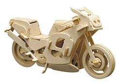 Träkonstruktionssats 3D-pussel racing-motorcykel