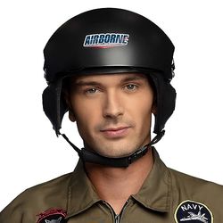 Boland 01420 - Helm Airborne, hoofddeksel voor jetpiloot kostuum, accessoires voor verkleedkostuums, carnaval, themafeest