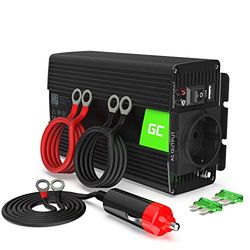 Green Cell® 500W/1000W 12V 220V/230V Convertisseur de Tension Voiture Solaire Modifiée Volts Sinus Power Inverter sinusoïdale DC AC, Onduleur Transformateur avec Allume Cigare Prise Electrique
