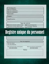 Registre Unique du Personnel: Cahier pour la Gestion du Personnel Salariés et Stagiaires 2023 2024 . 102 page format A4