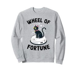 Wheel Of Fortune Robot Vacuum Cleaner Funny Cat Sweatshirt