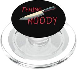 Diseño de cuchillo Feeling Moody Humor oscuro y arte sarcástico PopSockets PopGrip para MagSafe