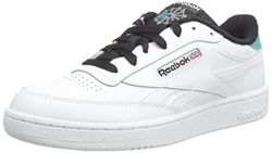 Reebok Club C Revenge, Zapatillas Deportivas Hombre, FTWR White/Core Black/Classic Teal, 40.5 EU