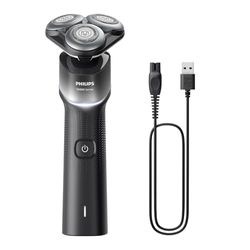 Philips X5004/00, Plata Serie 5000 Afeitadora Eléctrica para Hombre, Maquina de Afeitar Barba con Barbero desplegable, Tecnología SkinProtect, Cabezal Flexible 360, Carga en 1 h/Carga óptima en 5 min