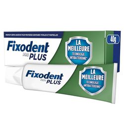 Fixodent Pro Plus La Meilleure Technologie Antibactérienne Crème Adhésive Pour Prothèses Dentaires 40G