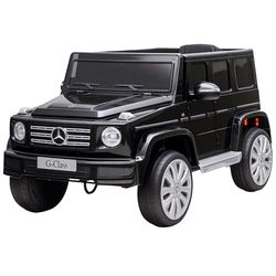 HOMCOM Mercedes Benz G500 Licensed 12V Kids Electric Ride On Car Toy with Parental Remote Control Battery-powered 2 Motors Music Lights MP3 for 3-8 Years Old Black