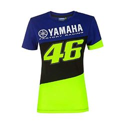 Valentino Rossi Camisetas Yamaha VR46,Mujer,L,Azul