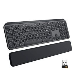 Logitech MX Keys Plus Advanced Wireless Illuminated Keyboard with Palm Rest, AZERTY French Layout - Grafit