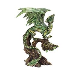 Nemesis Now Figura de dragón del Bosque Adulto Anne Stokes de 25,5 cm, Resina, Verde, Talla única