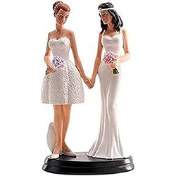 Dekora - 305054 Figurine pour gâteau du mariage, Blanc, 20cm