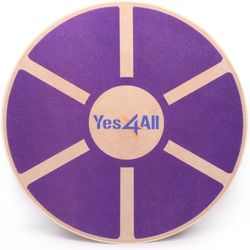 Yes4All WREK Tavola d'equilibrio oscillante in Legno -Tavola oscillante per Terapia Fisica Allenamento di Base, Trainer per la stabilità dell'equilibrio