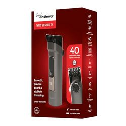 Paul Anthony 'Pro Series T4' USB-C Lithium Beard & Stubble Trimmer with LCD Display and 40 Lockable Trimming Depths from 0.5mm to 20mm - H5135