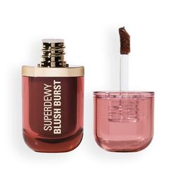 Revolution Superdewy Liquid Blush Burst - Blush liquido coprente buildable per guance, formula siero con peptidi e acido ialuronico, Vegan - Rose All Day Dusty Pink - 4,2 ml