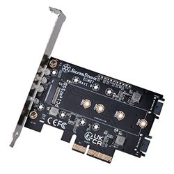 Silverstone SST-ECM27-1er sleuf NVMe-en 2-sleuf -SATA-M.2-SSD-naar-PCI-E-x4 adapterkaart