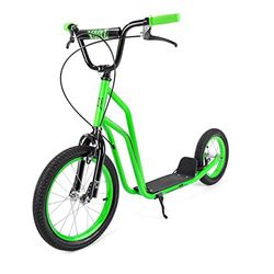 Xootz Kids BMX Scooter, for Beginner and Intermediate Riders, Green