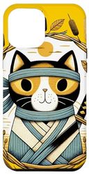 Coque pour iPhone 12 Pro Max Ninja Kitty Fleur Art