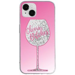 ERT GROUP mobiltelefonfodral för Apple Iphone 14 PLUS originalt och officiellt licensierat Babaco mönster Champagne 001 optimalt anpassad till formen på mobiltelefonen, med glitter overflow-effekt