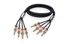 Oehlbach XXL Fusion Four 4B 450 - High-End Bi-Amping luidsprekerkabel set met Banana-connector - Made in Germany - 2 x 4,5m - zwart