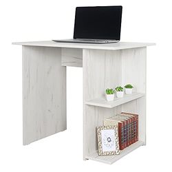 RICOO Bureau klein met opbergruimte 82 x 76 x 60 cm WM089-EP Computer tafel Kantoortafel eiken licht