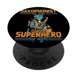 Divertido saxofón para los fans del jazz PopSockets PopGrip Intercambiable