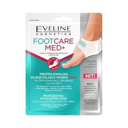 Eveline Cosmetics Foot Care Med+ Professional Exfoliating Heel Mask with 20% PODOPeel™ Complex - Lactic, Glycolic, Salicylic Acid & Urea - Smoothes and Renews Foot Skin in 7 Days