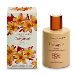 L'Erbolario Bagnogel Frangipani - Detergente ad Azione Tonificante per una Pulizia Delicata - Estratto di Frangipani - per un Momento di Puro Relax - Made in Italy - 1 Confezione da 300 ml