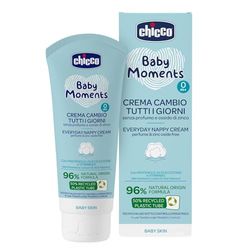 Chicco Baby Moments Pasta Cambio Tutti i Giorni, Pasta Cambio Pannolino, Texture Leggera per Uso Quotidiano, Senza Profumo, Dermatologicamente Testato su Pelle Sensibile, 100 ml