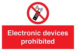Segnale di proibizione di dispositivi elettronici – 600 x 400 mm – A2L