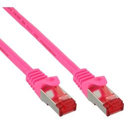 InLine 76422M patchkabel, S/FTP (PiMf), Cat.6, 250 MHz, PVC, koppar, rosa, 0,25 m