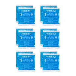 Relaxdays gel pack set van 12, warmte- en koudekompressen, 14 x 13 cm, hot cold packs, eerste hulp, herbruikbaar, blauw