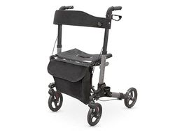 Aluminium Folding Walker with 4 Wheels seat and backrest