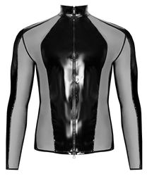 Black Level Men's Vinyl Shirt Black L