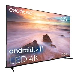 Cecotec TV LED 65" Smart TV Serie A2 ALU20065. 4K UHD, Android 11, design senza cornice, MEMC, Dolby Vision e Dolby Atmos, HDR10, 2 altoparlanti da 10 W, Modello 2023