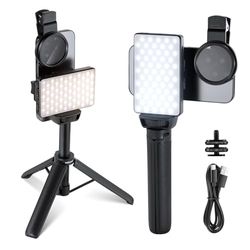 NEEWER BASICS Lampe LED pour Selfie&Tatouage Compatible avec iPhone, Filtre CPL à Clipser, Trépied, Support, Éclairage d'Appoint pour Photographie, Enregistrement Vidéo, Nourriture, Bijoux, BL120B