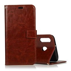 Carcasa de telefono Crazy Horse Texture Horizontal Flip Funda de Cuero con Soporte y Ranuras for Tarjetas y Billetera y Marco de Fotos for Galaxy A40 (Negro) (Color : Marrón)