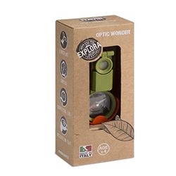 Optic Wonder met riemclip - multifunctioneel gereedschap: kompas, vergrootglas, verrekijker en spiegel om signalen af te werpen
