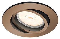 Philips myLiving Foco embutido GU10, luz branca quente, iluminação interior, 5,5 W, castanho