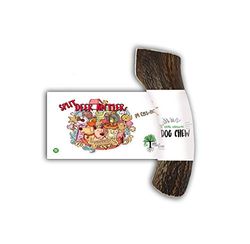 JACK AND VANILLA, Jouet à mâcher Naturel en Bois pour Chiens, Durable et sain, réduit Le tartre, idéal pour Chiens Moyens, 100% Naturel, 51-80g, Cerf Brisé, Modèle All Nature