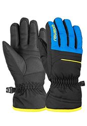 Reusch Guanto Alan Junior in Design Multicolore Invernali, Blck/Bril Blu/Safety Yell, 4 Unisex-Bambini e Ragazzi