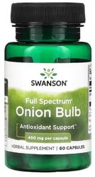 Swanson - Full Spectrum Onion Bulb | Premium Botanical Capsules for Holistic Health | 400mg - 60 Count