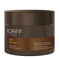 Korff Sun Secret - Acondicionador para la cara y el cuerpo hidratante y calmante, textura fresca, todos los tipos de piel, 220 g